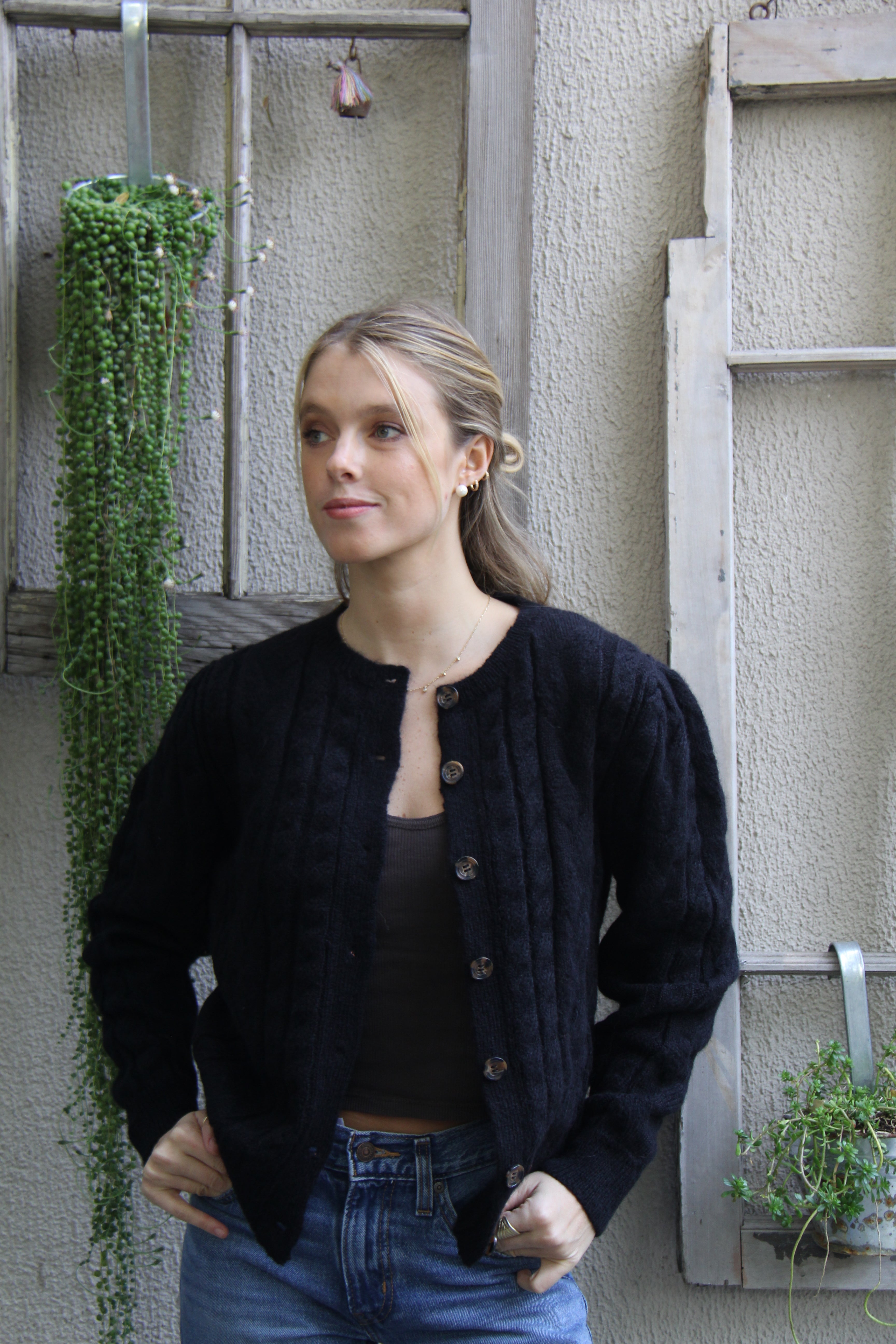 Cardigan Alpaca Noir