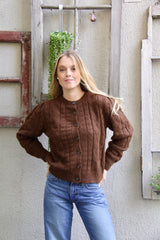 Cardigan Alpaca Chocolate - Andriza Atelier