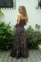 Ixora Top Fleur Noir