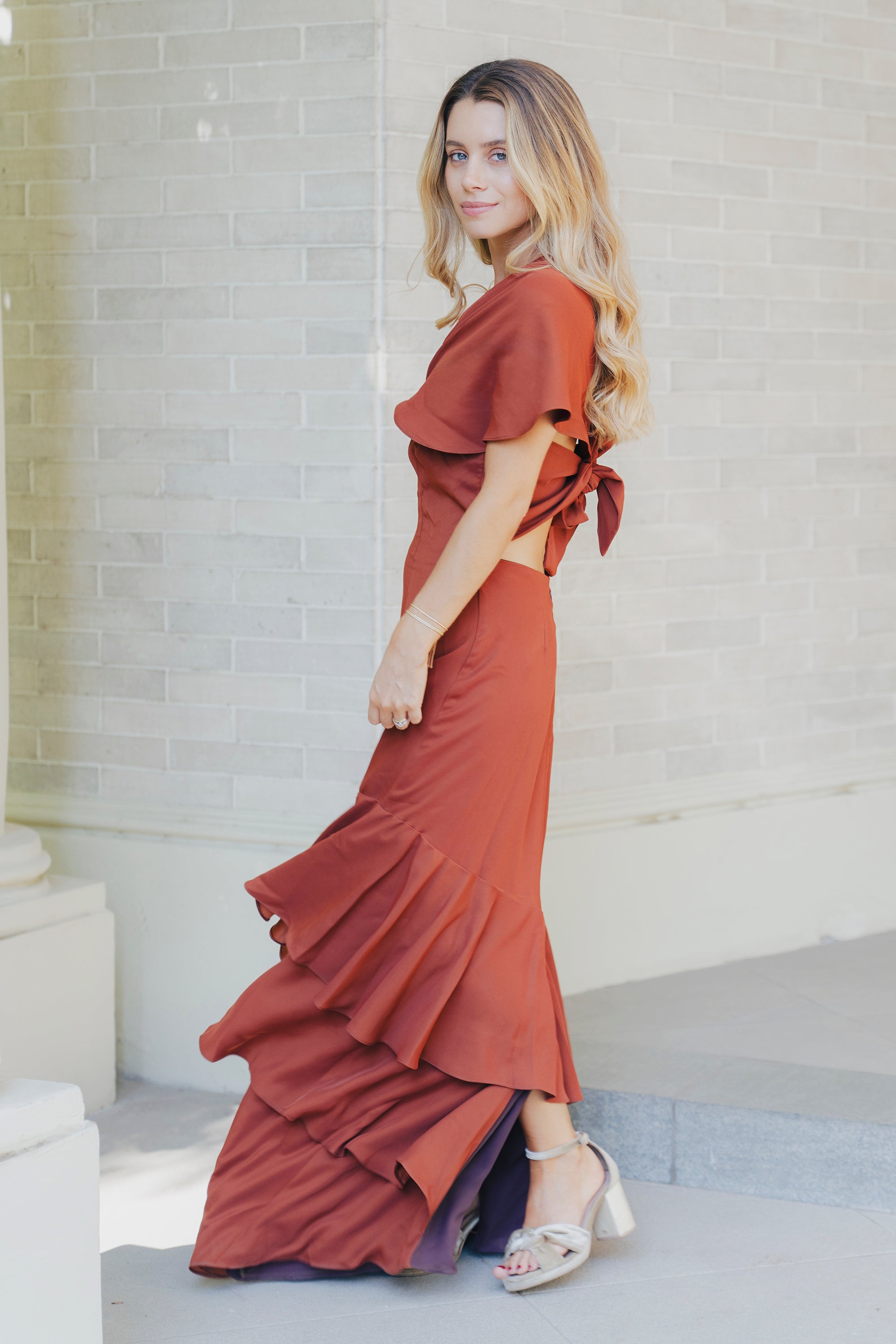 Vestido Hibiscus Terracota