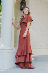 Vestido Hibiscus Terracota