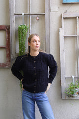 Cardigan Alpaca Noir
