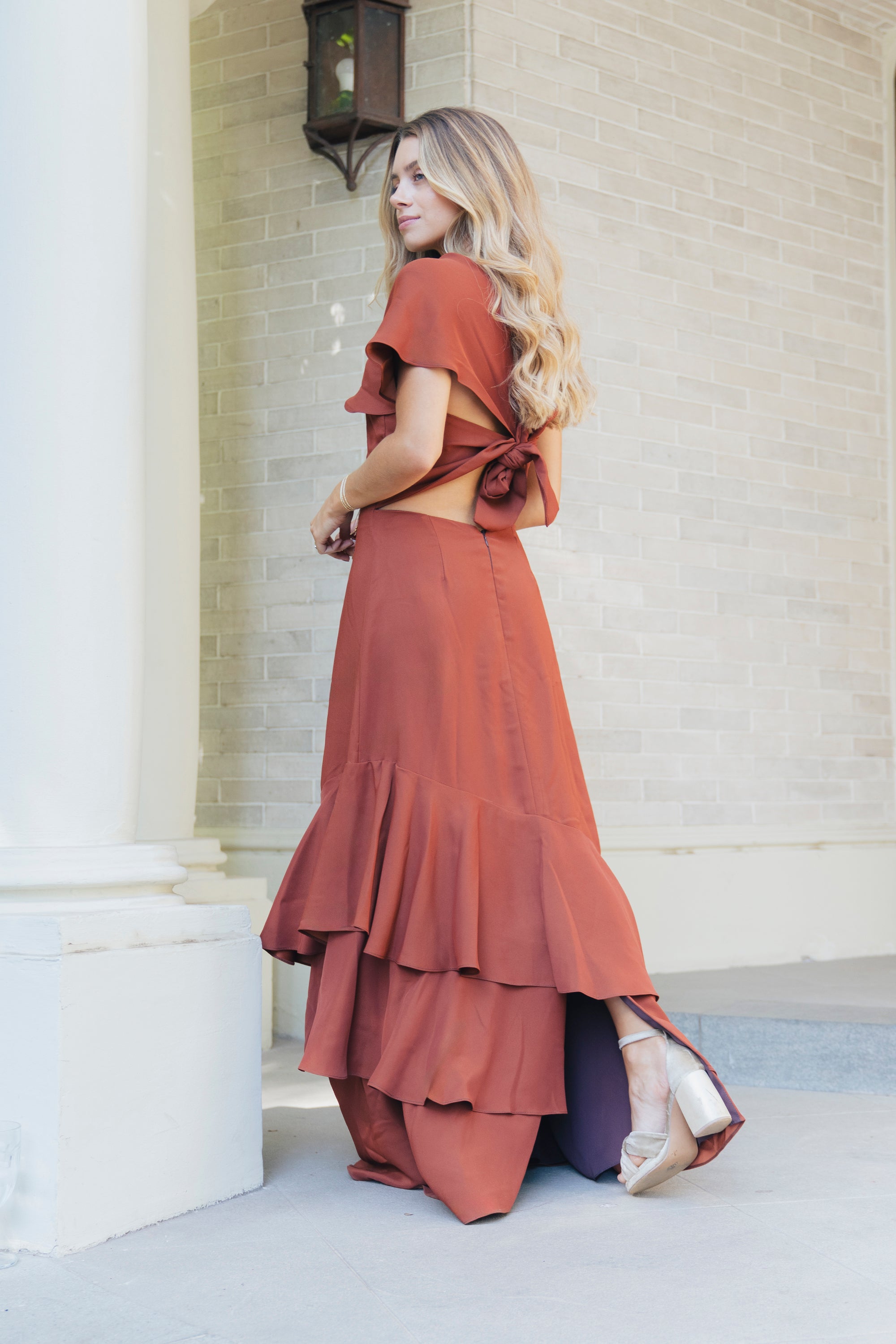 Vestido Hibiscus Terracota