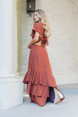 Vestido Hibiscus Terracota