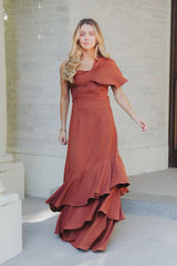 Vestido Hibiscus Terracota