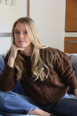 Cardigan Alpaca Chocolate - Andriza Atelier