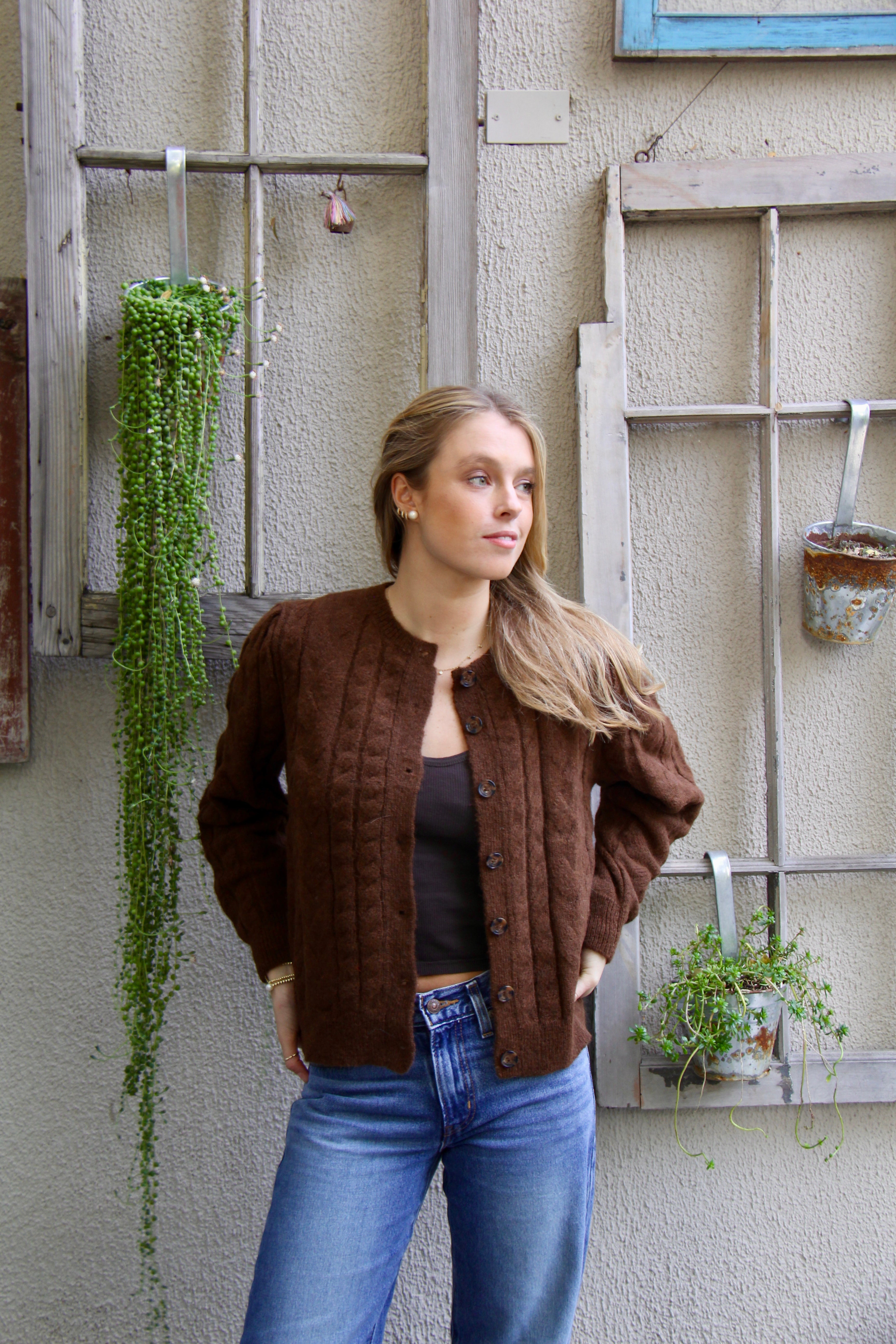 Cardigan Alpaca Chocolate - Andriza Atelier