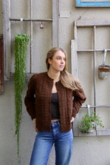 Cardigan Alpaca Chocolate - Andriza Atelier