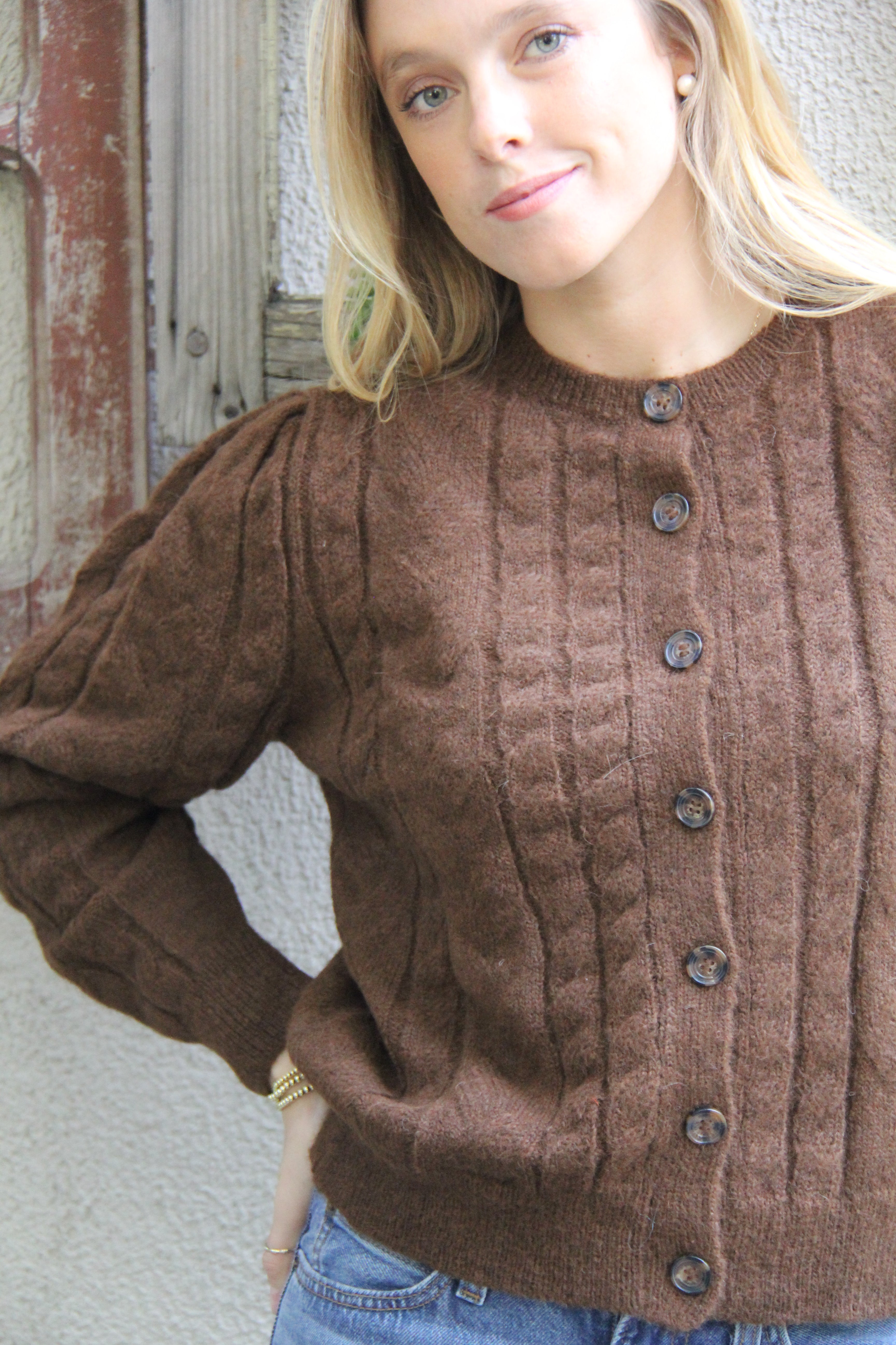 Cardigan Alpaca Chocolate - Andriza Atelier